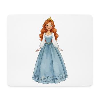 Prinzessin im Eiskristallkleid - Mousepad (Querformat) - Weiß - Vorne