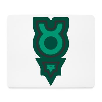 Zodiac Tribal Taurus and Earth - Mouse Pad (horizontal) - white - Front