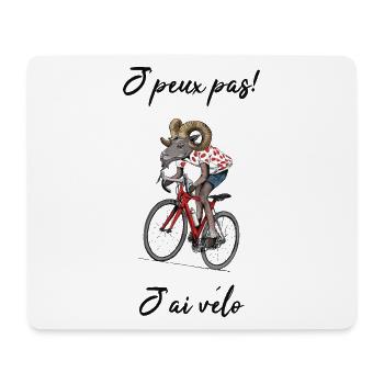 j' peux pas j ai vtt montagne - Tapis de souris (format paysage) - blanc - Devant