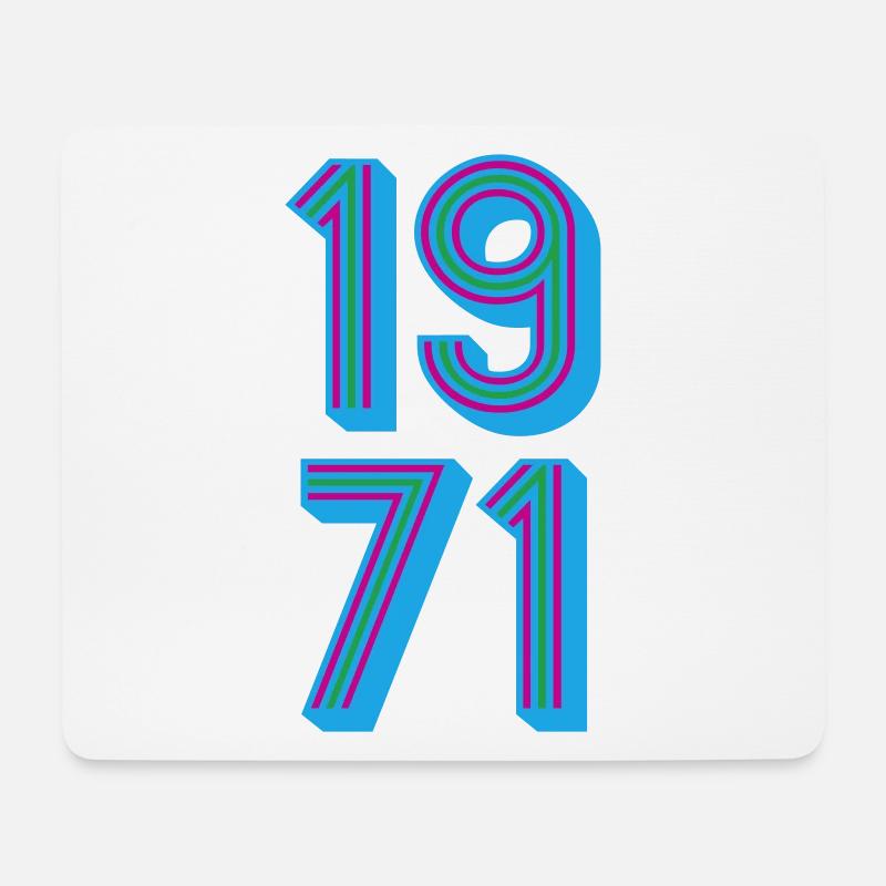 1971 Année de naissance | Couleurs changeantes - Tapis de souris (format paysage) - blanc