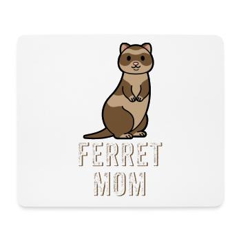 Furet Maman - Furet drôle, Furet mignon - Tapis de souris (format paysage) - blanc - Devant