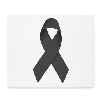 schwarze Schleife - Mousepad (Querformat) - Weiß - Vorne