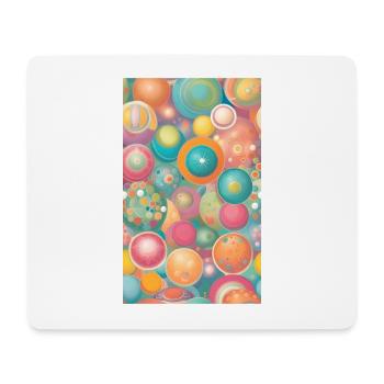 Cercles et formes légers - Tapis de souris (format paysage) - blanc - Devant