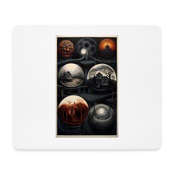 7 globes d’horreur - Tapis de souris (format paysage) - blanc - Devant