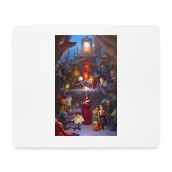 Dîner de famille de science-fiction - Tapis de souris (format paysage) - blanc - Devant