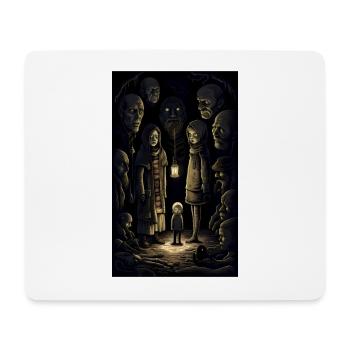 Gruseliges Familientreffen - Mousepad (Querformat) - Weiß - Vorne