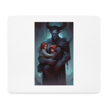 dark monster child guardian - Mouse Pad (horizontal) - white - Front