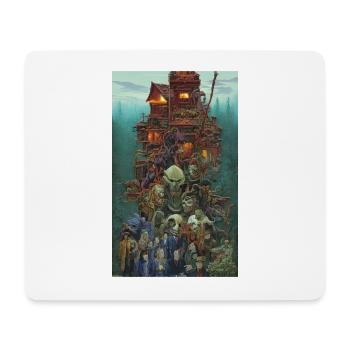 Représentation abstraite du paysage familial cauchemardesque - Tapis de souris (format paysage) - blanc - Devant