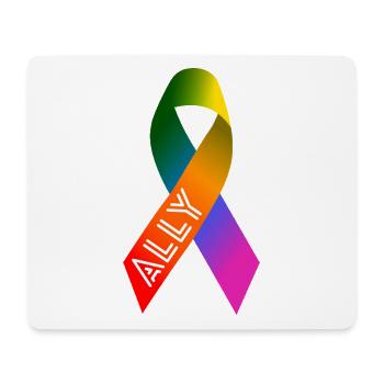 Queer Community Ally Loop - Mouse Pad (horizontal) - white - Front