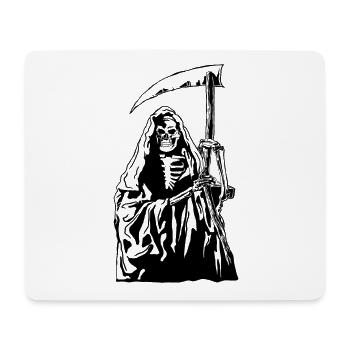Horreur Mort Faux Scary Squelette Cadeau d’Halloween - Tapis de souris (format paysage) - blanc - Devant