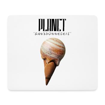 Planet ganz dünnes Eis Misanthrop lustiger Spruch - Mousepad (Querformat) - Weiß - Vorne