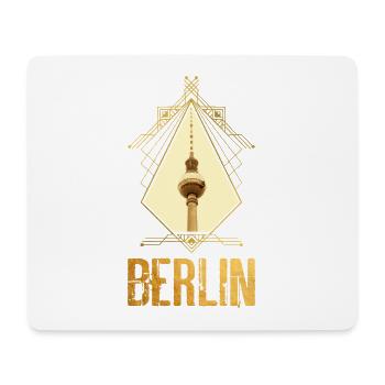 Berlin Deutschland Stadt Skyline Gold Heimat Liebe - Mousepad (Querformat) - Weiß - Vorne