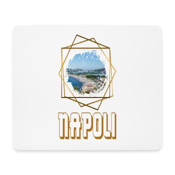 Naples Italy City Skyline Home Love Gold - Mouse Pad (horizontal) - white - Front