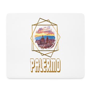 Palermo Italy City Skyline Holiday Love Gold - Mouse Pad (horizontal) - white - Front