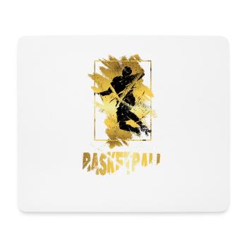 Basketball Basketball Player Dunking Gold Splash - Mouse Pad (horizontal) - white - Front