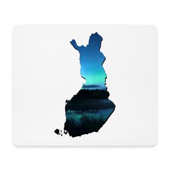 Blaue Finnland Karte - Mousepad (Querformat) - Weiß - Vorne