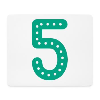 5 JAHRE. 5-jähriges JUBILÄUM. GEBURTSTAG 5 JAHRE. FÜNF - Mousepad (Querformat) - Weiß - Vorne