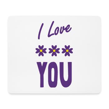 JUST MARRIED. EVJF. SAINT VALENTIN. COUPLE. LOVE - Tapis de souris (format paysage) - blanc - Devant