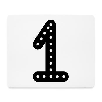 1. 1 JAHR. 1. JAHRESTAG. GEBURTSTAG 1 JAHR. EINS - Mousepad (Querformat) - Weiß - Vorne