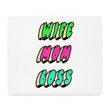 Ehefrau Mama Chefin - Mousepad (Querformat) - Weiß - Vorne