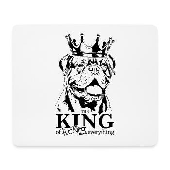 BORDEAUXDOGGE King Hundespruch Hunde Wilsigns - Mousepad (Querformat) - Weiß - Vorne