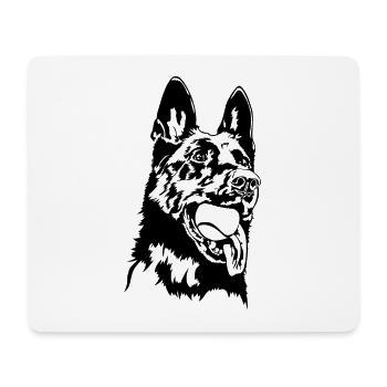 Deutscher Schäferhund Balljunkie Hunde Wilsigns - Mousepad (Querformat) - Weiß - Vorne