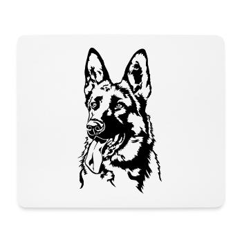 German Shepherd Dogs Portrait Dog Wilsigns - Mouse Pad (horizontal) - white - Front