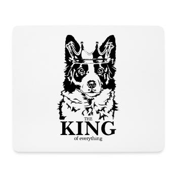 Border Collie Roi de tout Chien Wilsigns - Tapis de souris (format paysage) - blanc - Devant