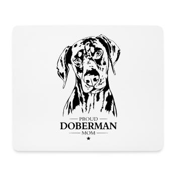 Doberman Mom Hunde Hund Dobermann Wilsigns - Mousepad (Querformat) - Weiß - Vorne