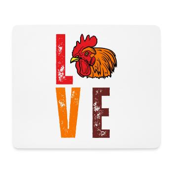 Chicken Farming - Hen Rooster Lover Chicken Farmer - Mousepad (Querformat) - Weiß - Vorne