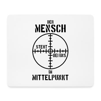 GAMER BUNDESWEHR SOLDAT BUND MITTELPUNKT - Mousepad (Querformat) - Weiß - Vorne