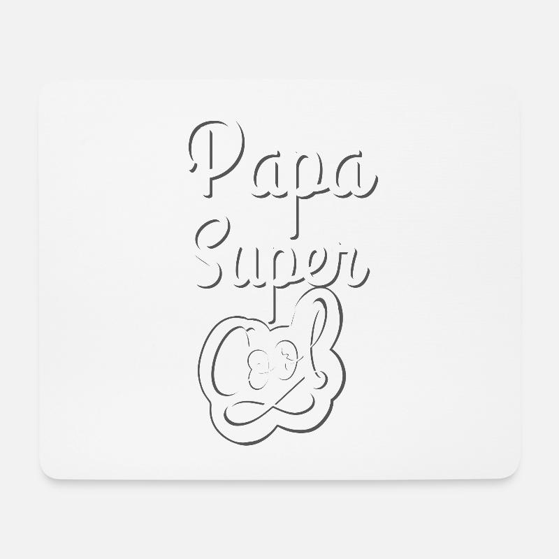 Papa Super Cool Papa Geschenk zum Weihnachtsgeburtstag - Mousepad (Querformat) - Weiß