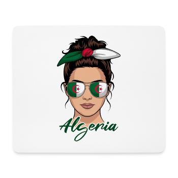 Algerian Girl Woman Flag Algeria - Mouse Pad (horizontal) - white - Front