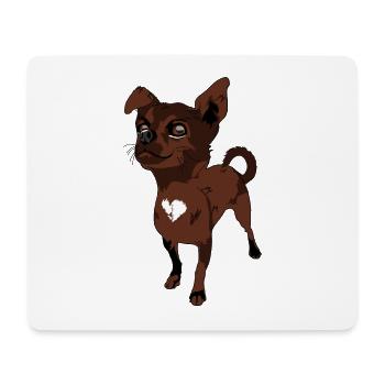 Chihuahua - Tapis de souris (format paysage) - blanc - Devant