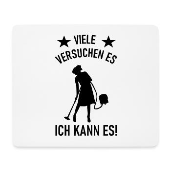 Ich kann es als Reinigungskraft - Mousepad (Querformat) - Weiß - Vorne