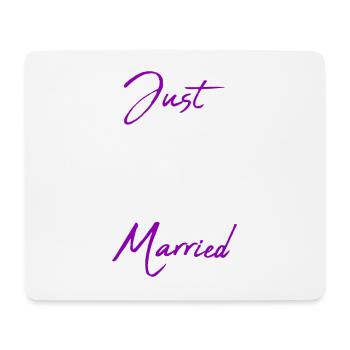 GERADE VERHEIRATET. Junggesellinnenabschied. VALENTINSTAG. PAAR - Mousepad (Querformat) - Weiß - Vorne
