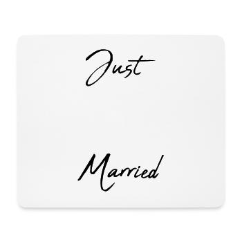 LIEBE. PAAR. GERADE VERHEIRATET. Junggesellinnenabschied. VALENTINSTAG. - Mousepad (Querformat) - Weiß - Vorne