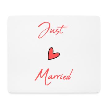 GERADE VERHEIRATET. Junggesellinnenabschied. VALENTINSTAG. PAAR - Mousepad (Querformat) - Weiß - Vorne