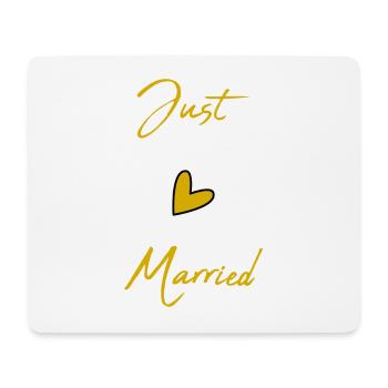 GERADE VERHEIRATET. Junggesellinnenabschied. VALENTINSTAG. PAAR - Mousepad (Querformat) - Weiß - Vorne
