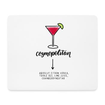 Cosmopolitan cocktail handlettering cadeau idée - Tapis de souris (format paysage) - blanc - Devant