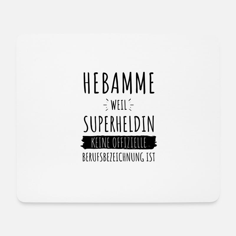 Hebamme Geburtshelferin Geburtshilfe Geschenk - Mousepad (Querformat) - Weiß