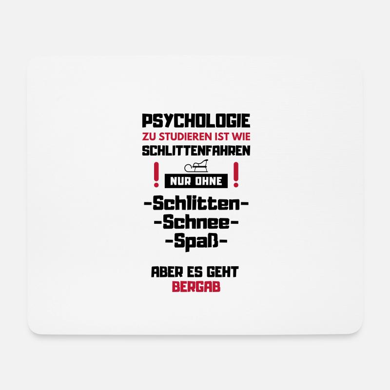 Psychologie Psychologe Student Studium Geschenk - Mousepad (Querformat) - Weiß