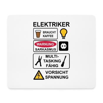 Electrician - Mouse Pad (horizontal) - white - Front