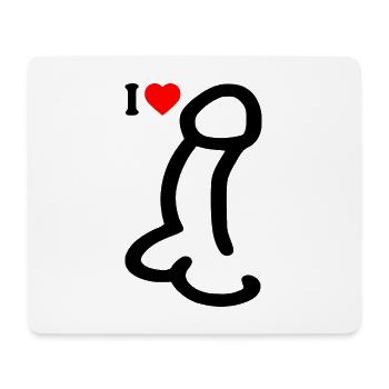 I love cock - Mouse Pad (horizontal) - white - Front