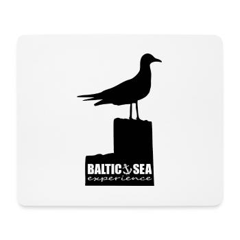 Seagull on stake / BALTIC SEA EXPERIENCE / Baltic Sea - Mouse Pad (horizontal) - white - Front