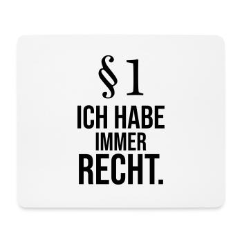 Jura Student Professor Immer Recht Paragraph - Mousepad (Querformat) - Weiß - Vorne