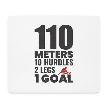 Hürden Hürdenlauf Hürdenläufer Läufer Athleten - Mousepad (Querformat) - Weiß - Vorne
