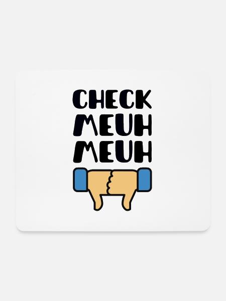 Check meuh meuh - Mousepad (Querformat) - Weiß