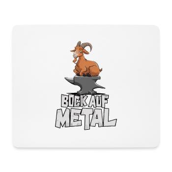 Bock auf Metal - Mousepad (Querformat) - Weiß - Vorne