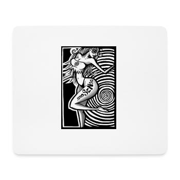 hypnotic love - Mousepad (Querformat) - Weiß - Vorne